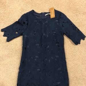 Francesca's Navy Blue Shift Dress | Size S